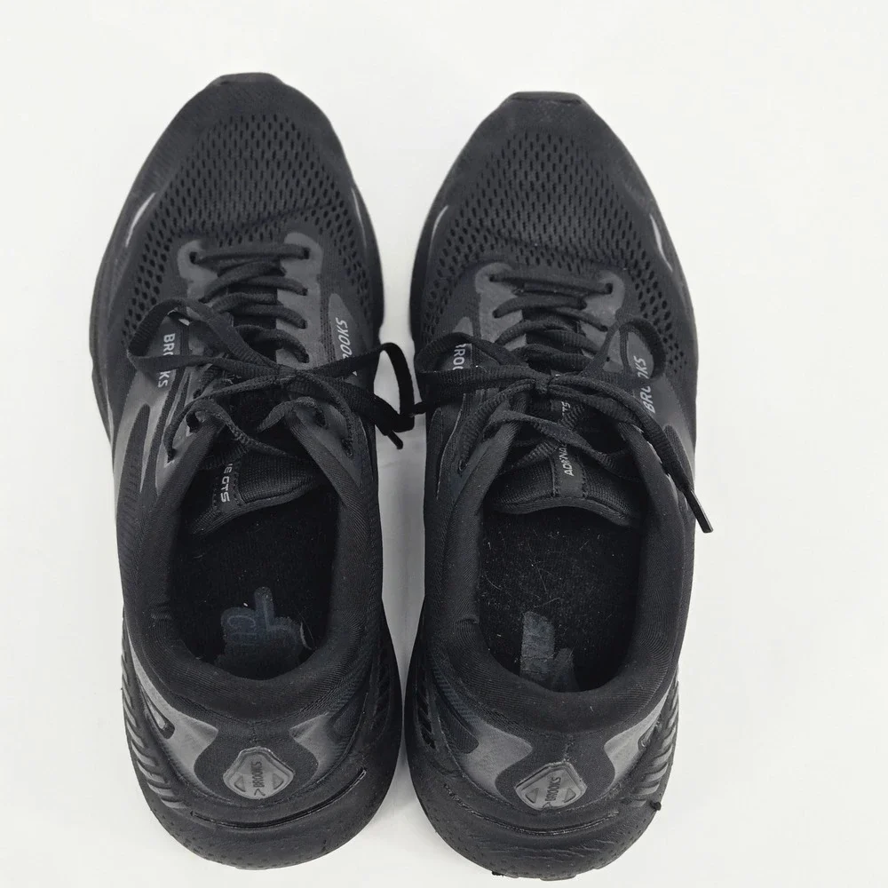 Brooks Adrenaline GTS 23 Triple Black Men Running Sneakers Shoes Size 10.5 D